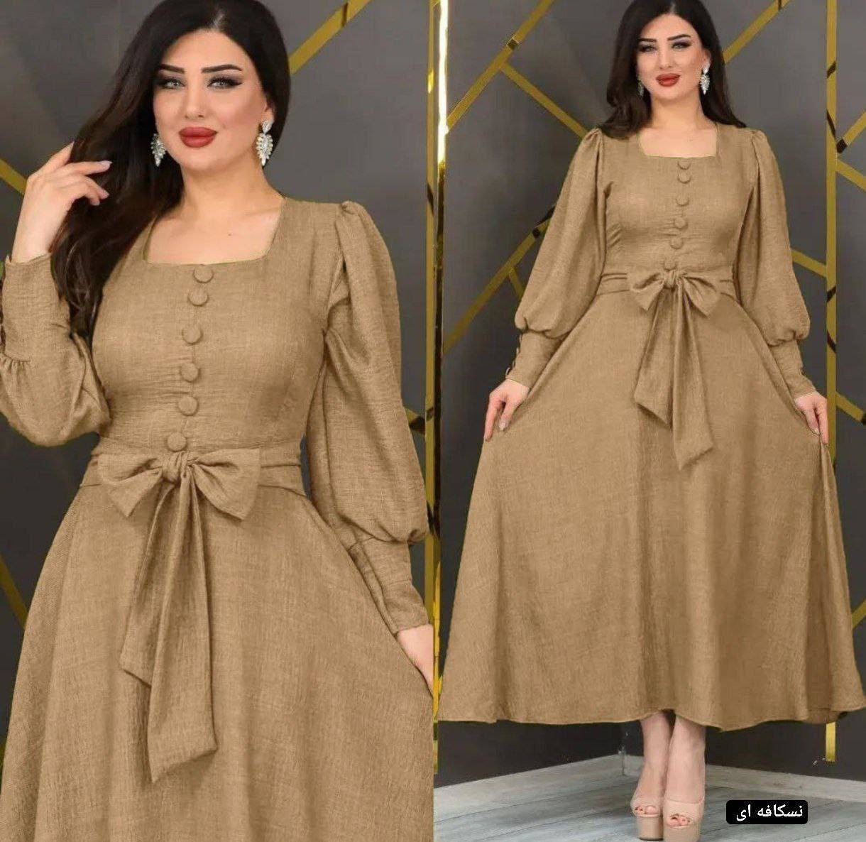 پیراهن زنانه بلند مدل غنچه
