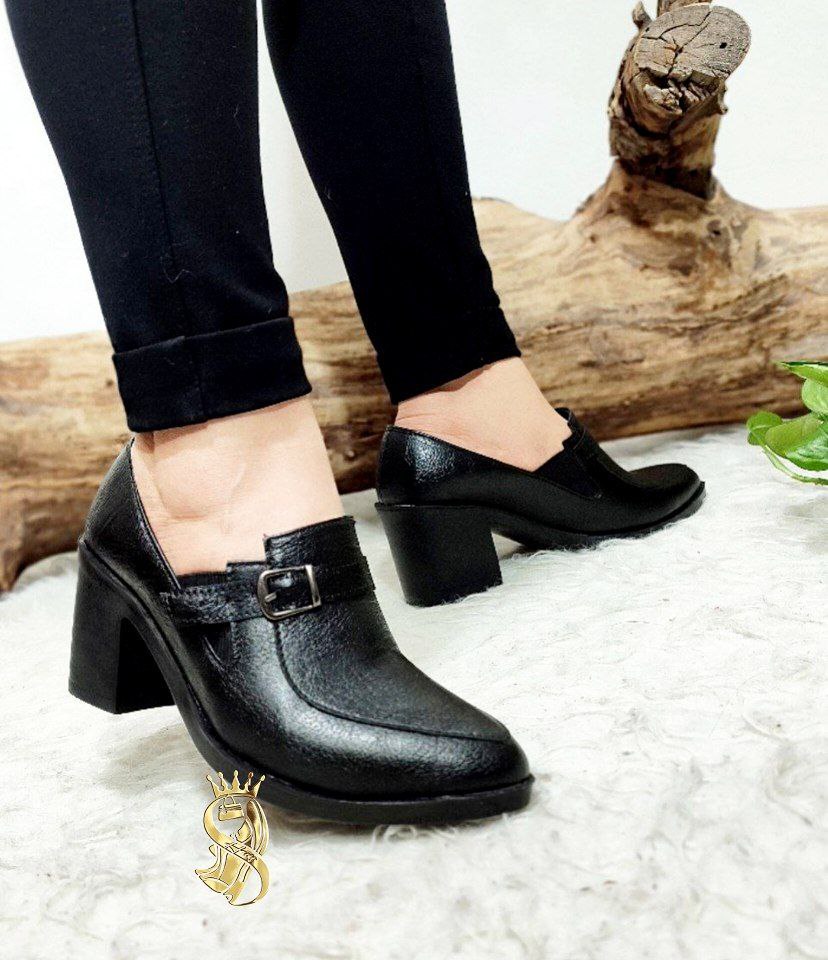 کفش مجلسی طبی زنانه مدل 911 سگک دار هفت سانت کد ۸۸۹