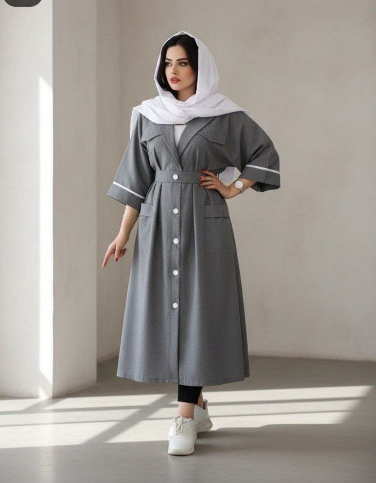 مانتو دانشجویی زنانه مدل باران کد ۸۰۱