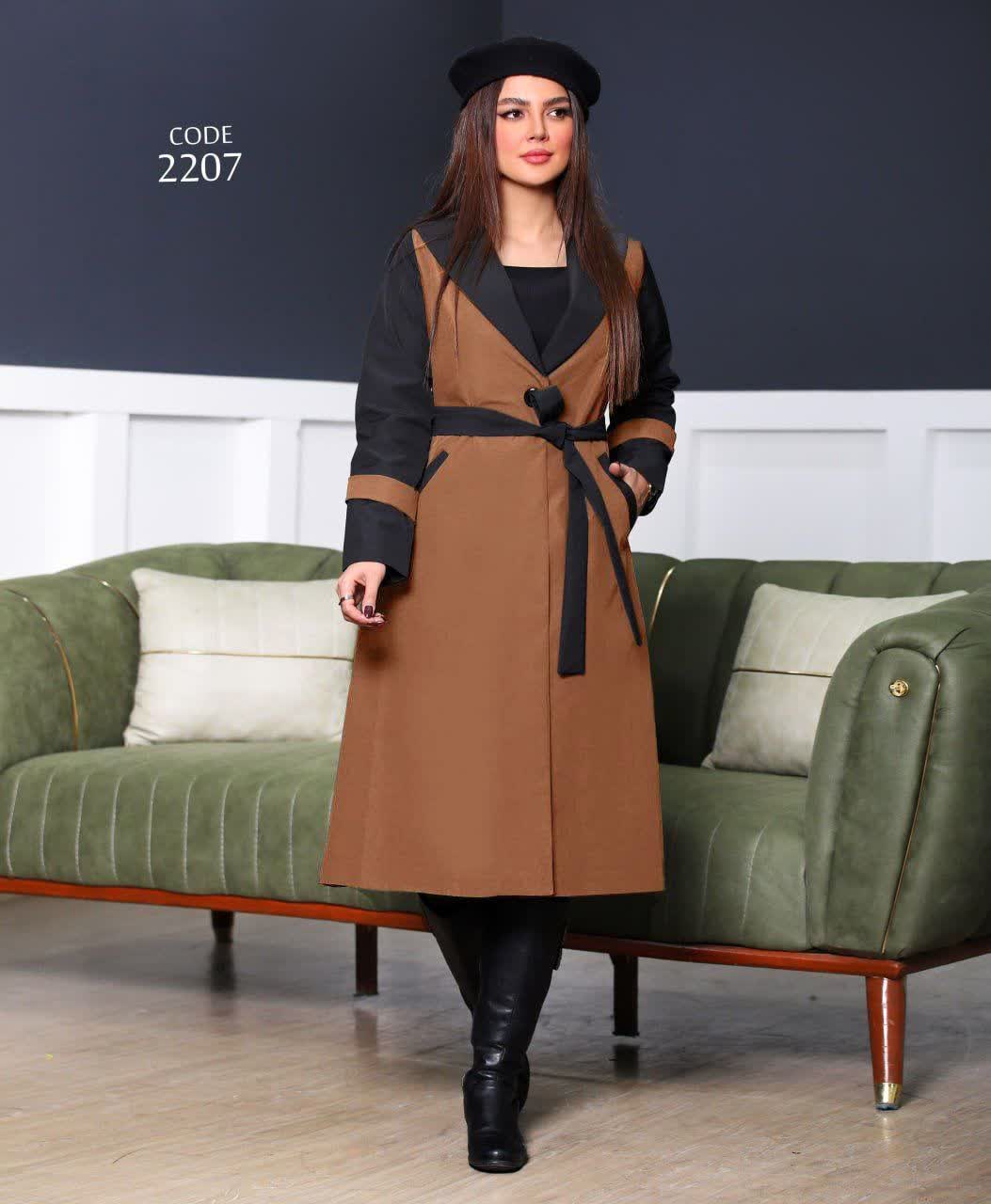 پالتو آستردار زنانه کتان تی سی