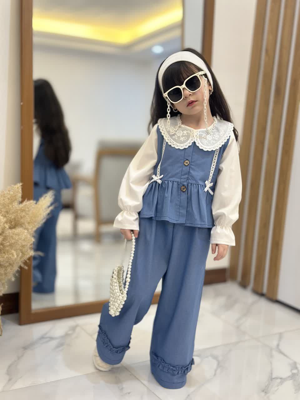 ست پیراهن و شلوار دخترونه عیدانه