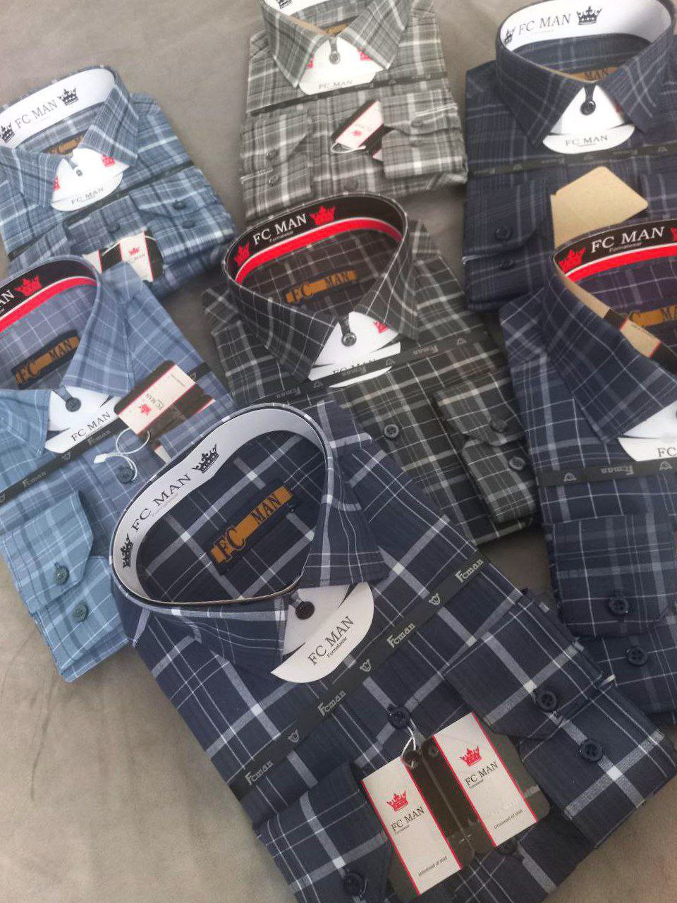 پیراهن مردانه کلاسیک چهارخونه طرح سوم قواره دار داکرون کد ۶۰۹