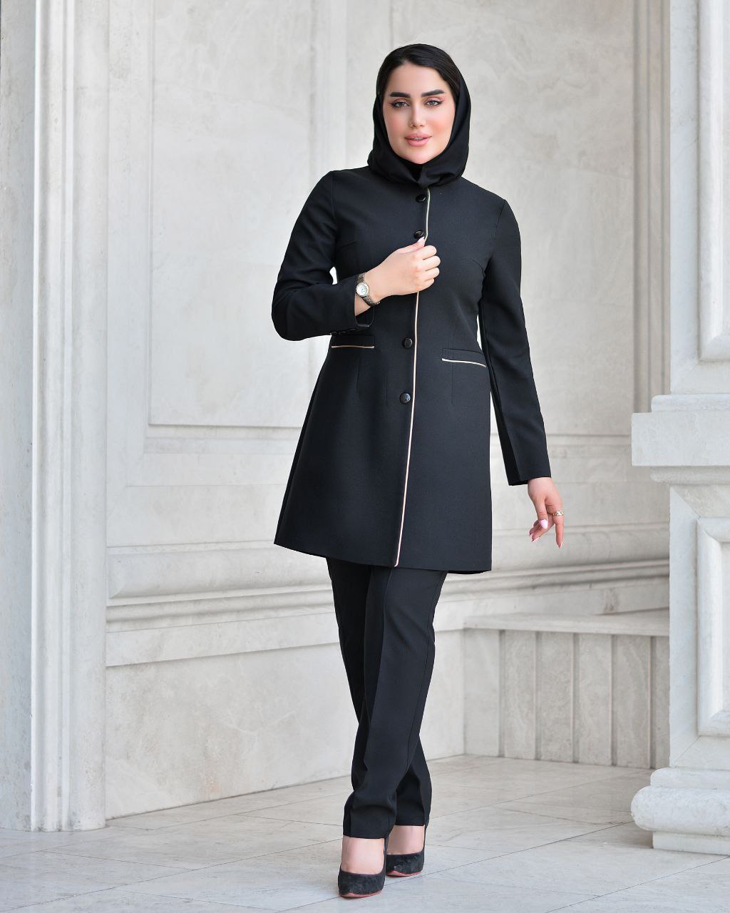 مانتو شلوار اداری سولماز کد ۵۰۸