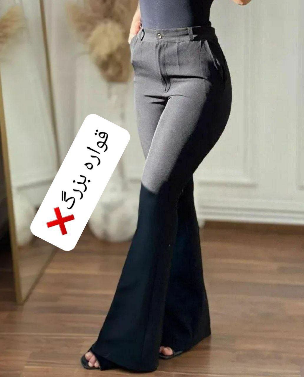 شلوار زنانه بوتکات کرپ دبل (سایز بزرگ دارد)کد ۵۰۳