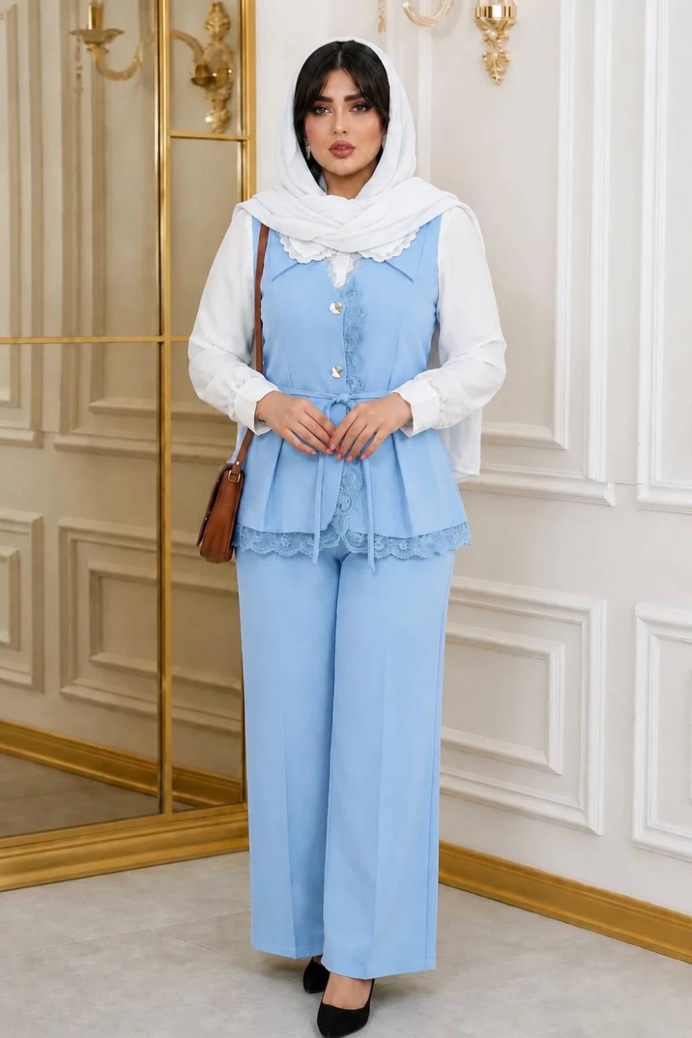 وست و شلوار زنانه مدل نازلی