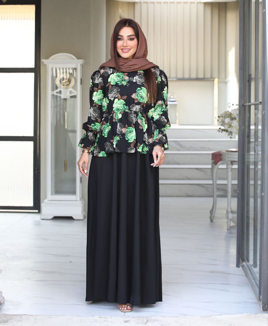 پیراهن زنانه کرپ مدل پریماه کد ۵۴۲