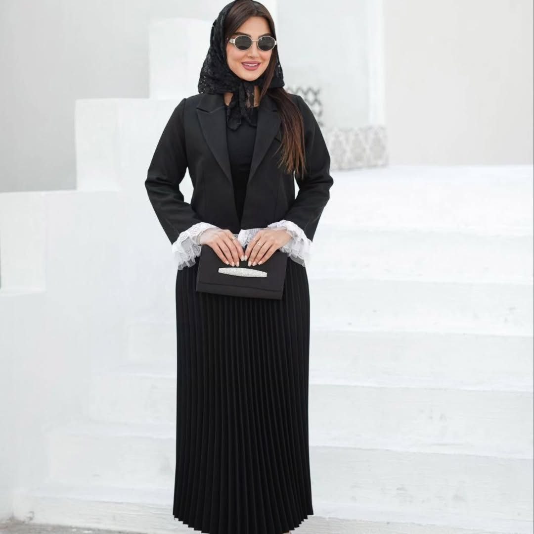 کت و دامن پلیسه زنانه مدل ژینا کد ۷۵۳