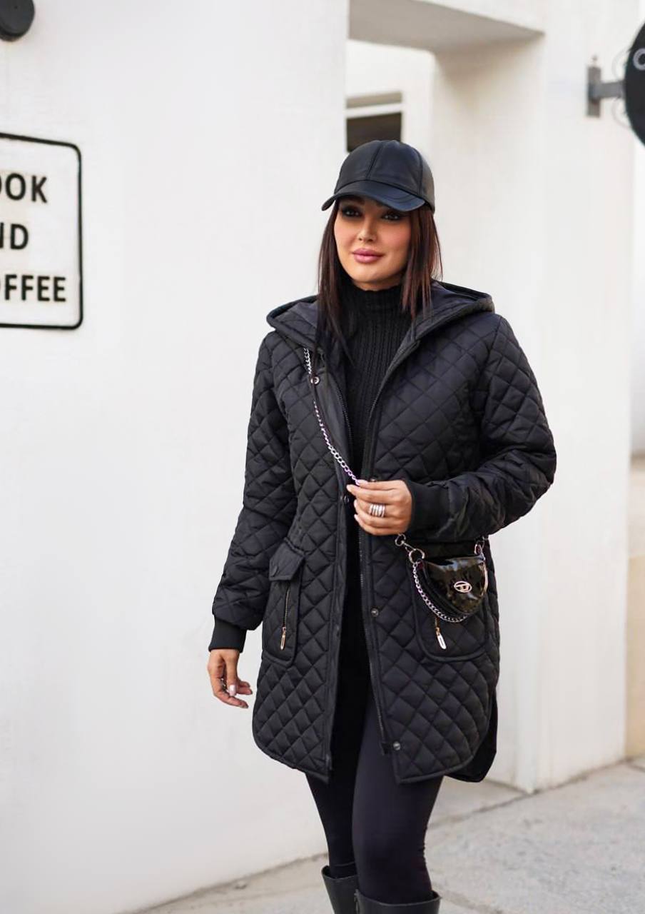 کاپشن زنانه ام بردی کلاهدار سلنا کد ۷۶۴