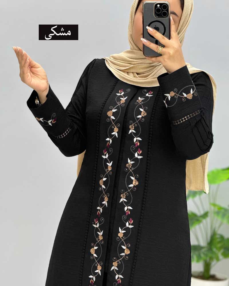 مانتو مزونی بلند زنانه مدل دلوین