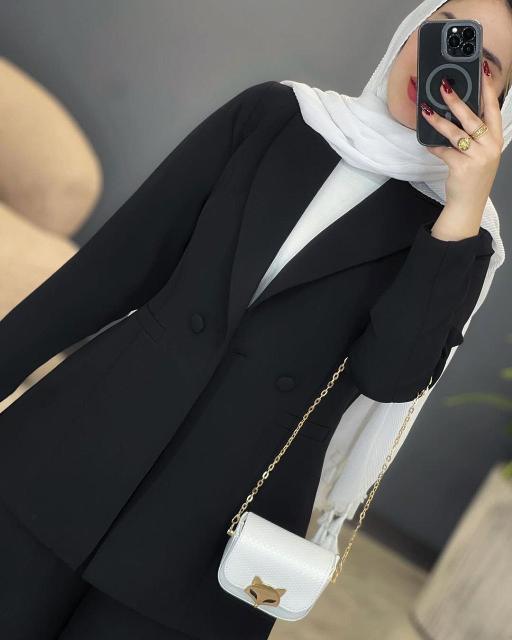 کت و شلوار کرپ زنانه مدل رانا کد ۵۶۲