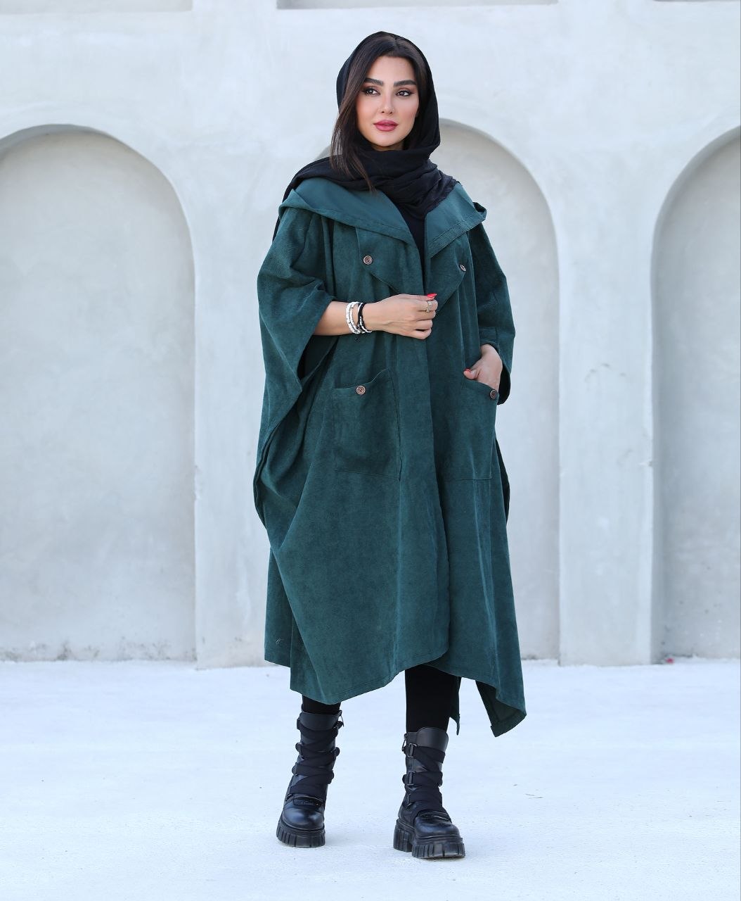 مانتو پانچ زنانه کد ۱۰۱۹