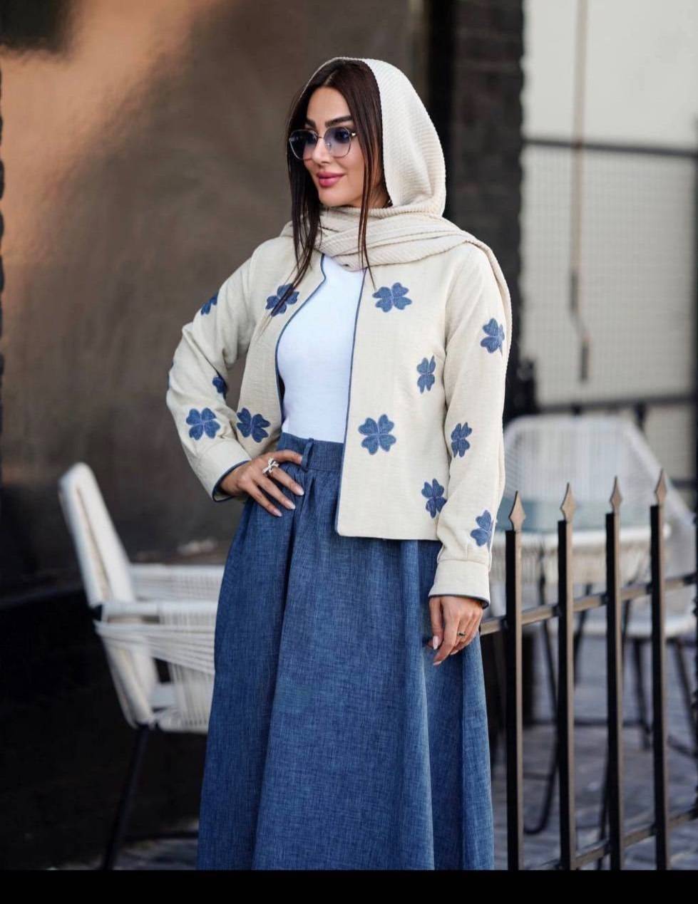 ست مانتو دامن زنانه مدل گلشن