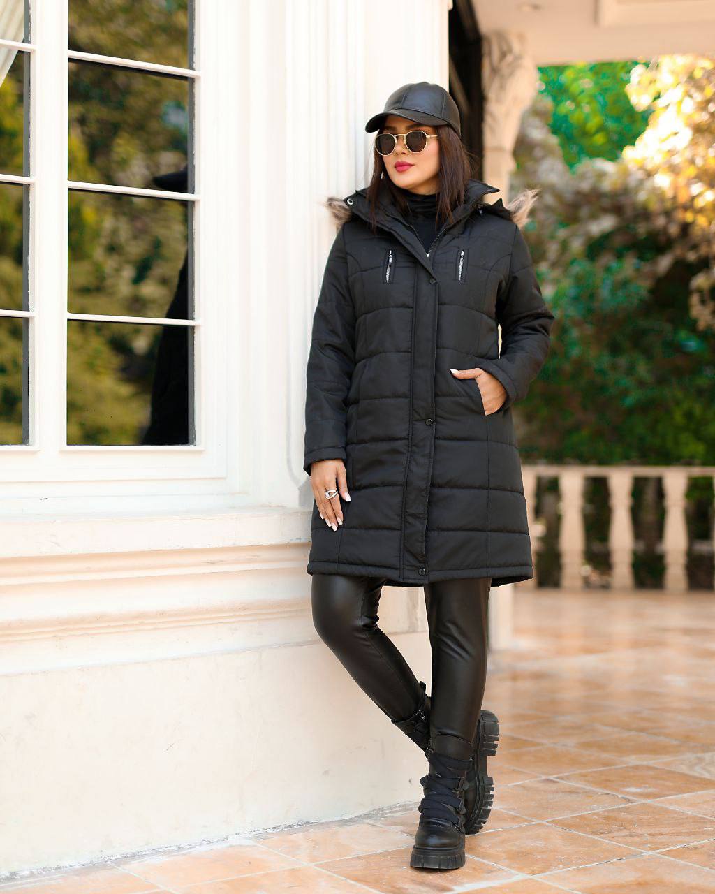 کاپشن زنانه مموری ضد آب پارچه کُره ای خز دار کد ۷۴۷