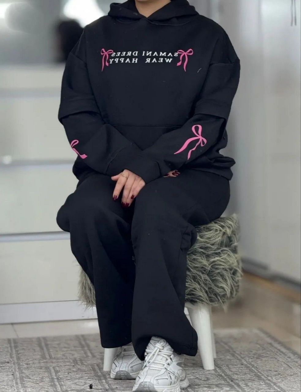 ست هودی شلوار پاپیون