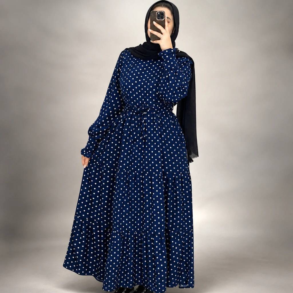 پیراهن بلند زنانه مدل توپی باران سرمه ای و مشکی