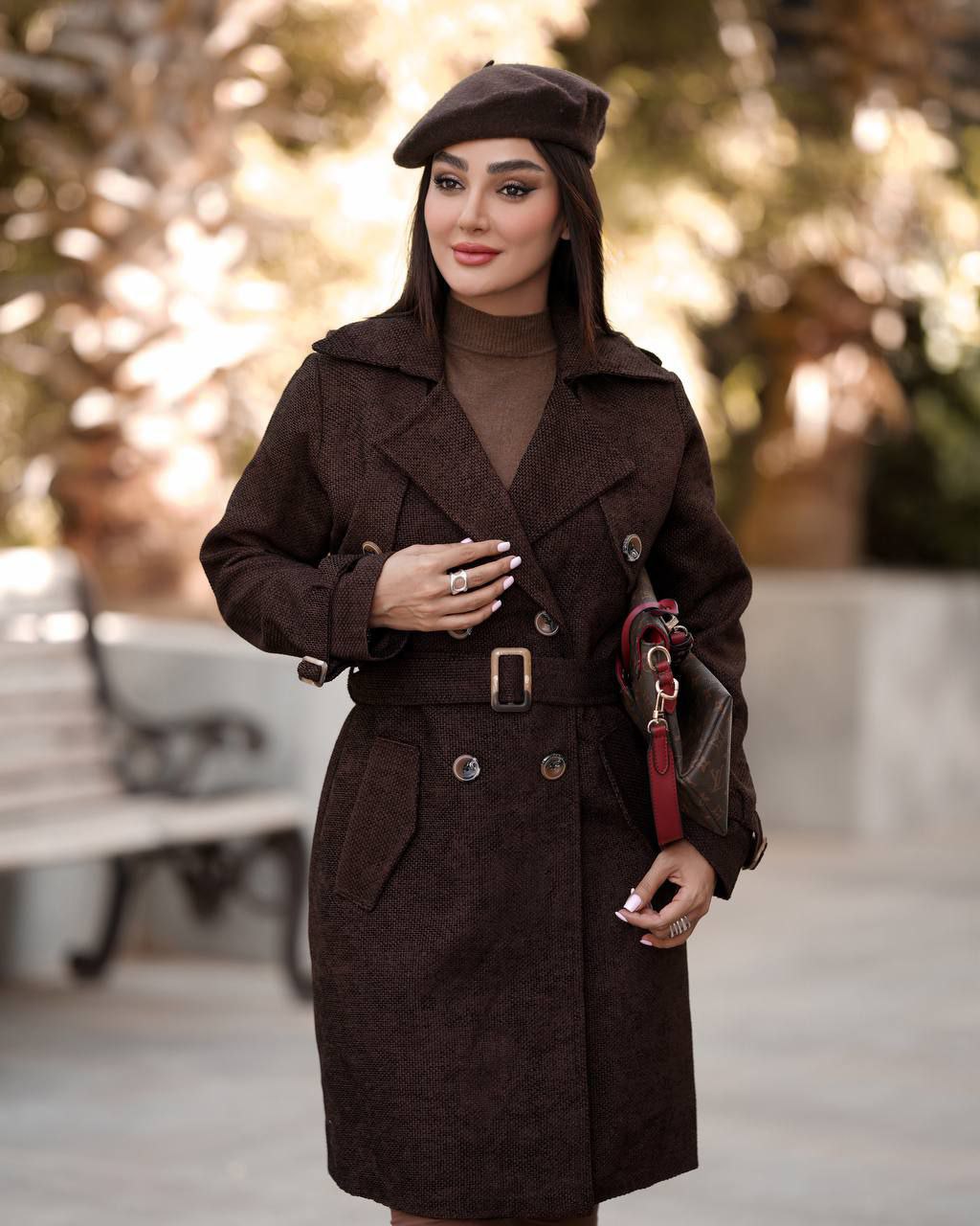 حراج زمستانه مانتو مخمل زنانه مدل آیدا