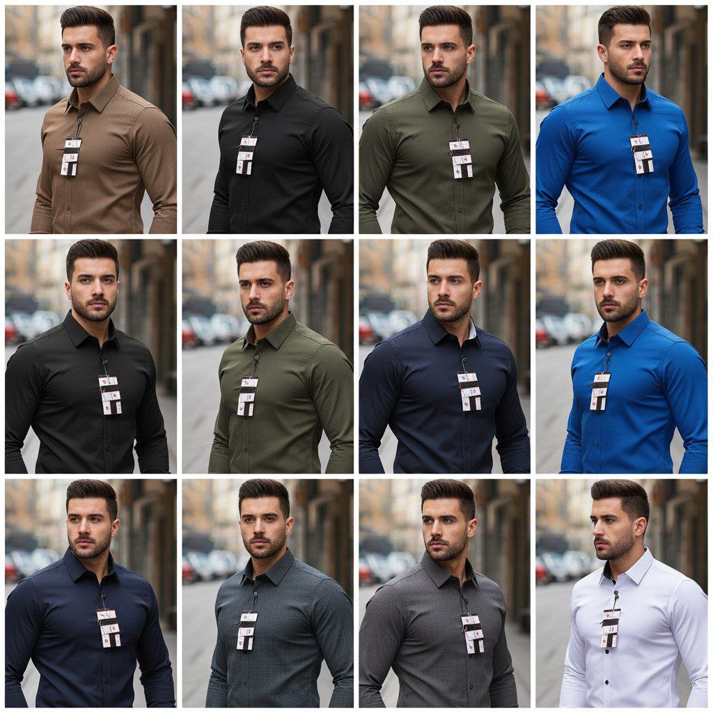 پیراهن مردانه‌کلاسیک داکرون کد ۶۰۵