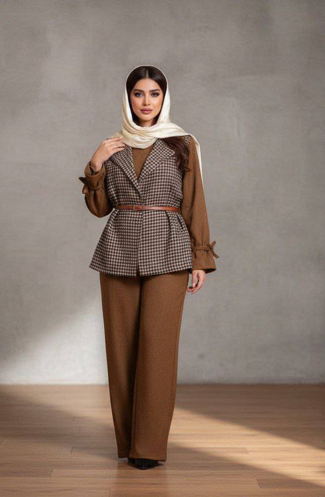 ست مانتو و شلوار زنانه مدل ایلماه کد ۳۰۷